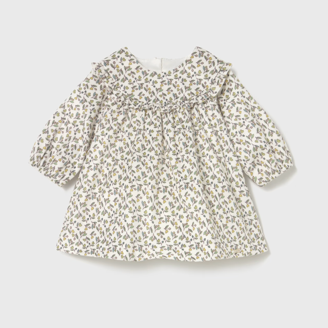 Floral dress on a light gray background