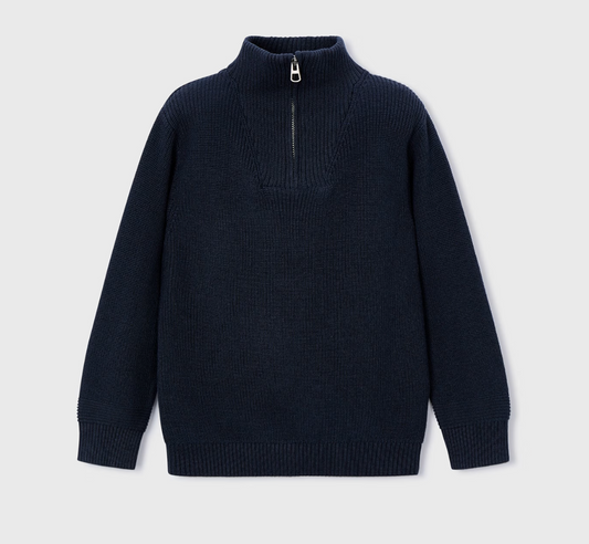 Navy 1/4 Zip Sweater
