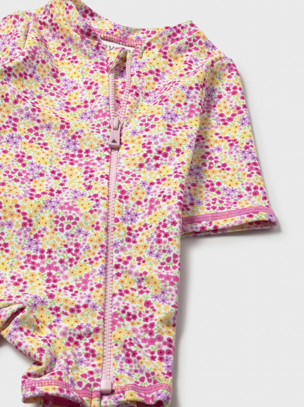 Pink Floral Rashguard Swim Set