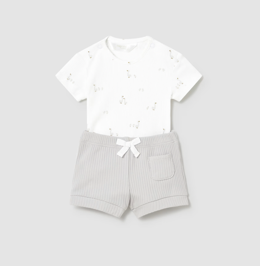 Grey Goose Print Set baby outfit by Mayoral