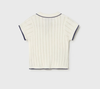 Cream Pointelle Top