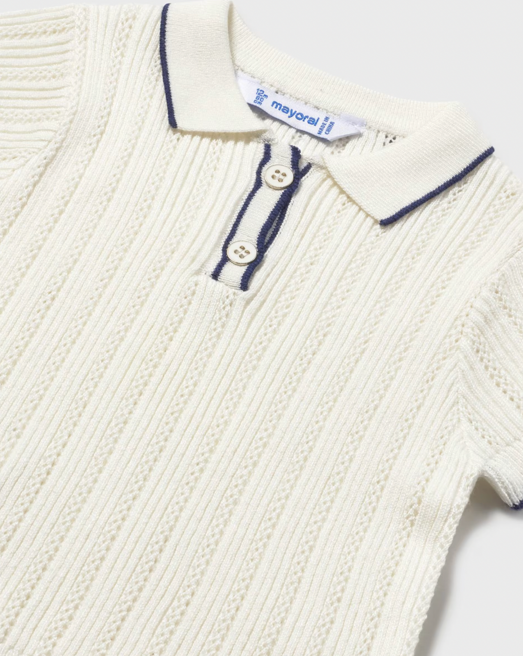 Cream Pointelle Top