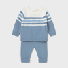 Blue Stripe Knit Set