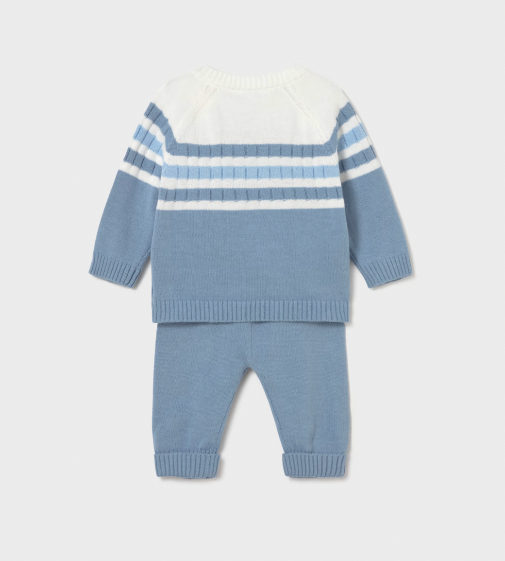 Blue Stripe Knit Set