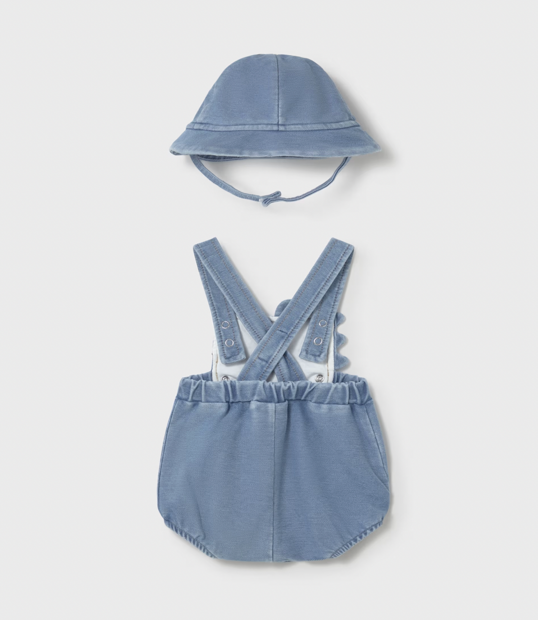 Denim Croc Overalls Set