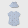 Blue Pups Romper Set