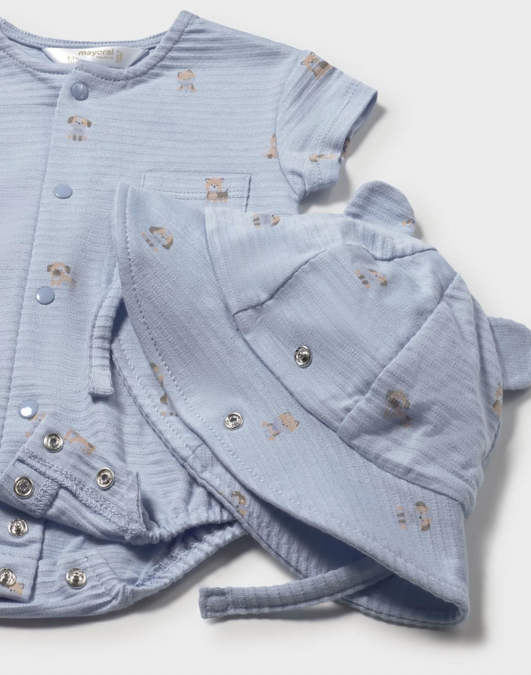 Blue Pups Romper Set