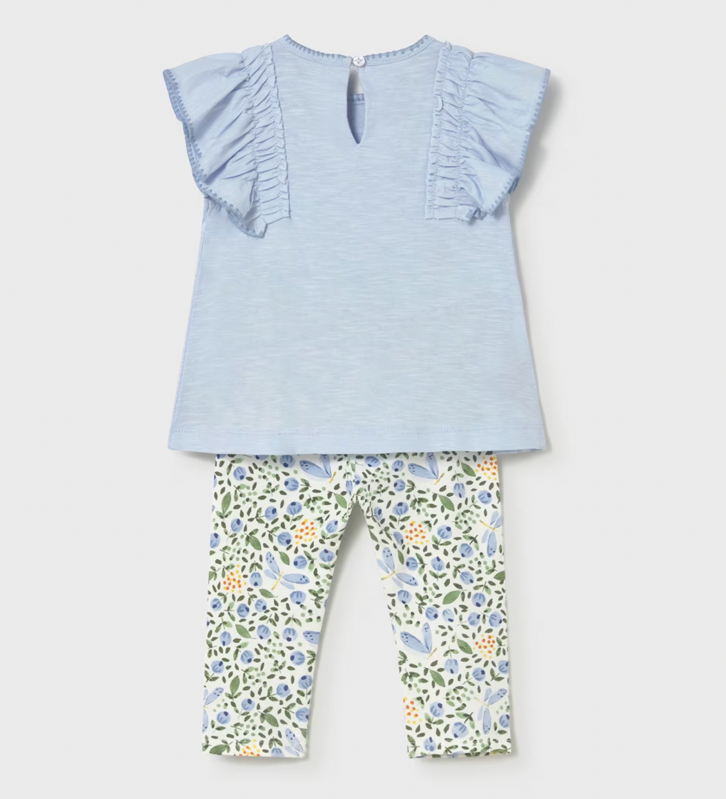 Blue Butterflies Leggings Set