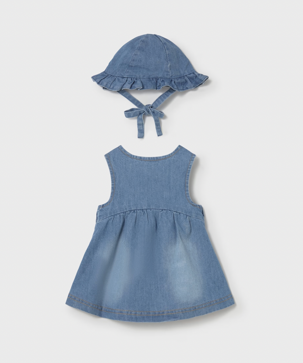Denim Strawberry Dress Set