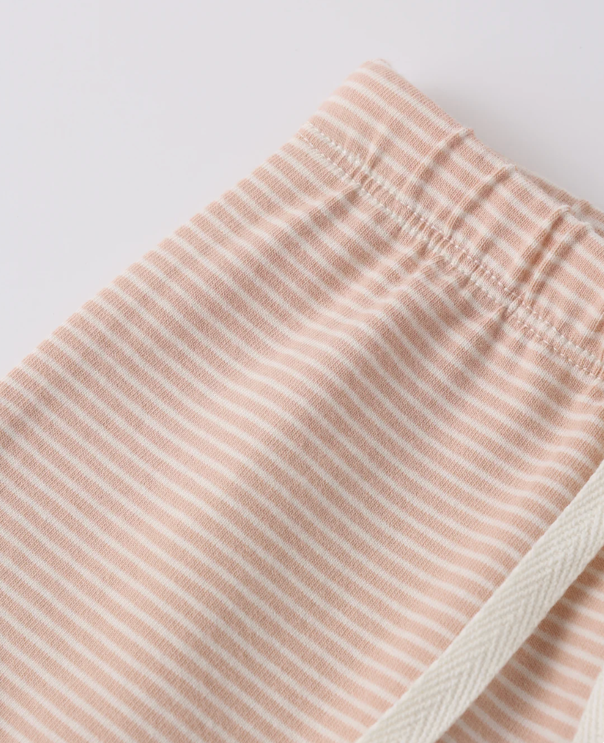 Melon Stripe Wrap Top Set