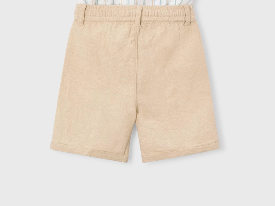 Khaki Linen Shorts