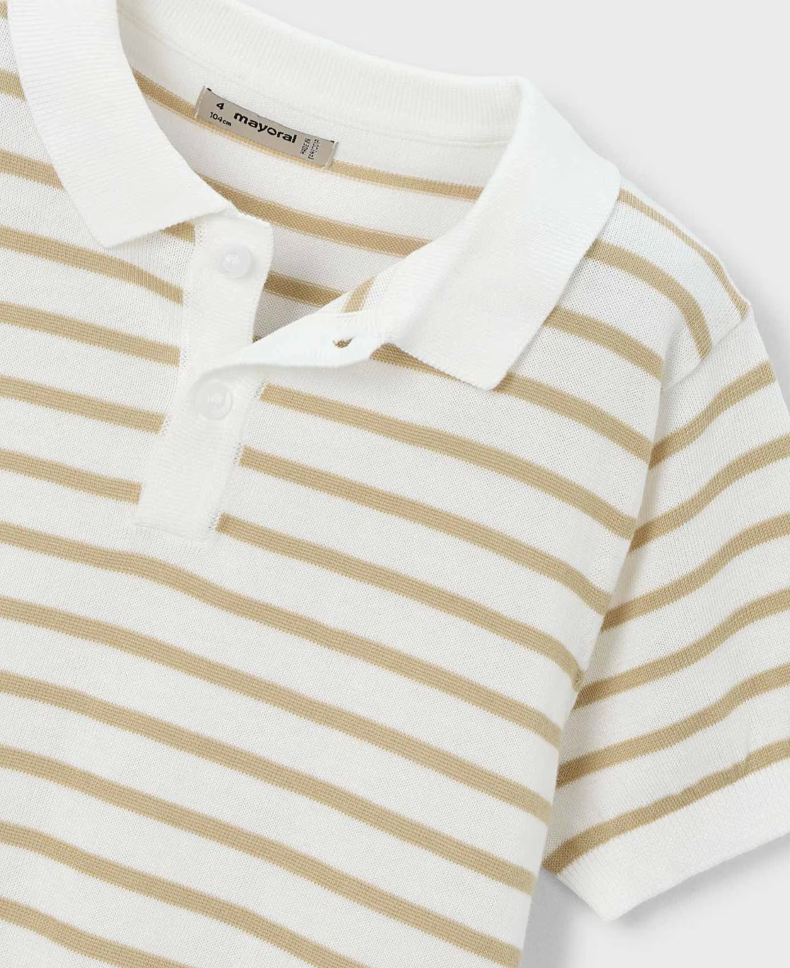 Mocha Stripe Polo Sweater
