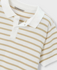 Mocha Stripe Polo Sweater