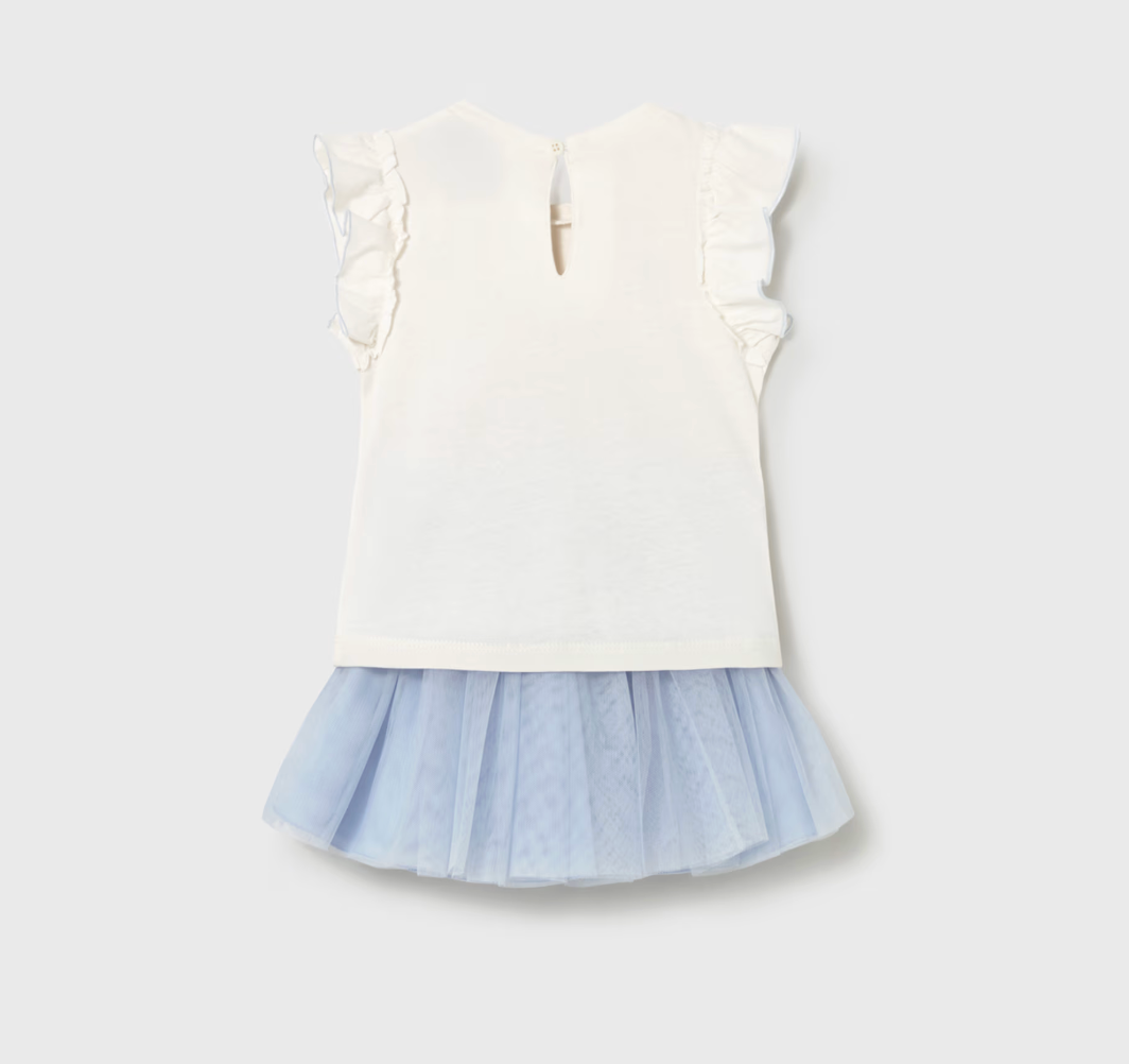 Blue Tulle Skirt Set