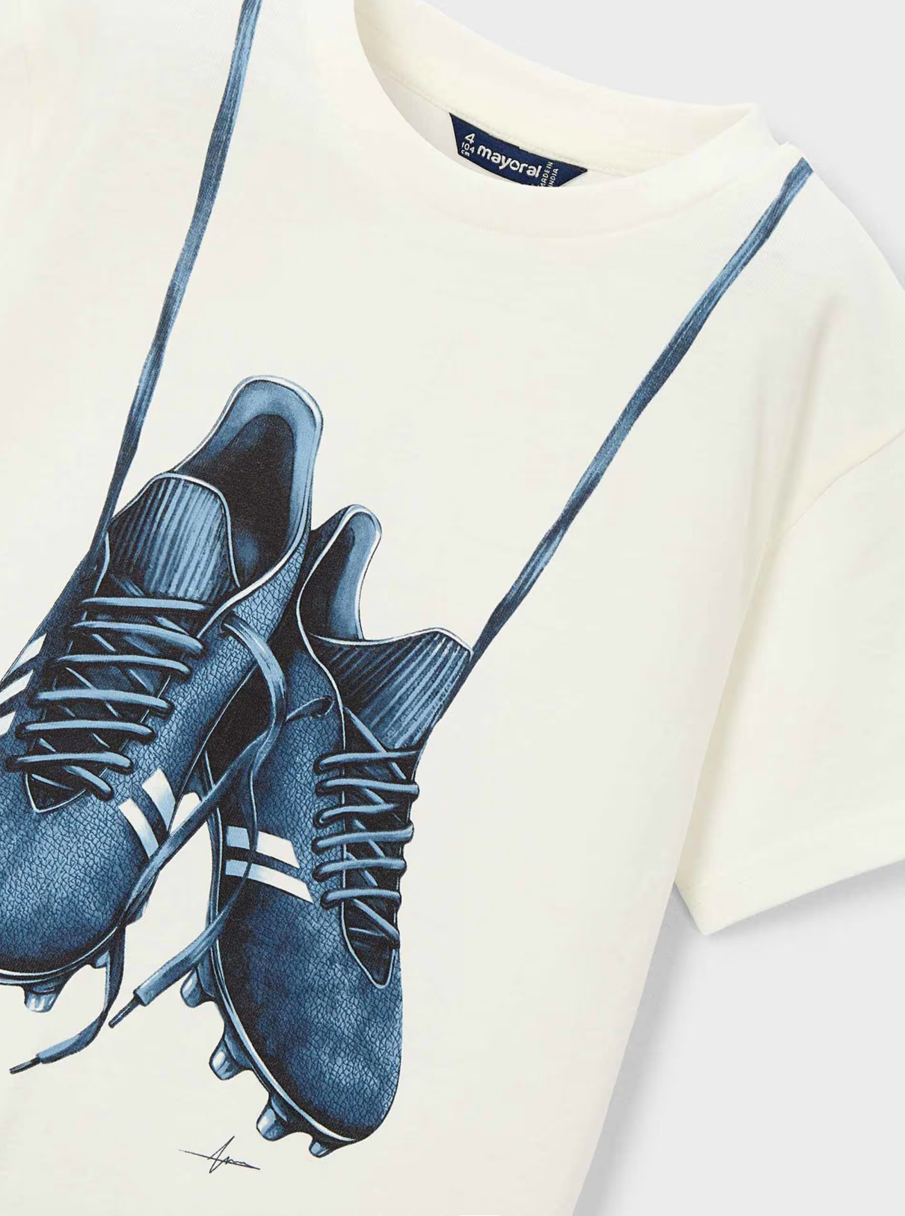 Cream Soccer Cleats Tee