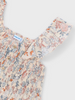 Salmon Floral Smocked Top