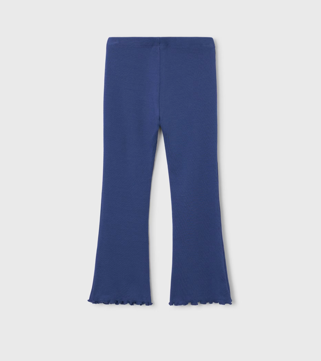 Navy Ribbed Wide Leg Pants