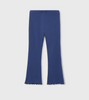 Navy Ribbed Wide Leg Pants