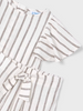 Beige Stripe Skirt Set