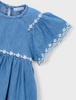 Floral Embroidered Denim Dress