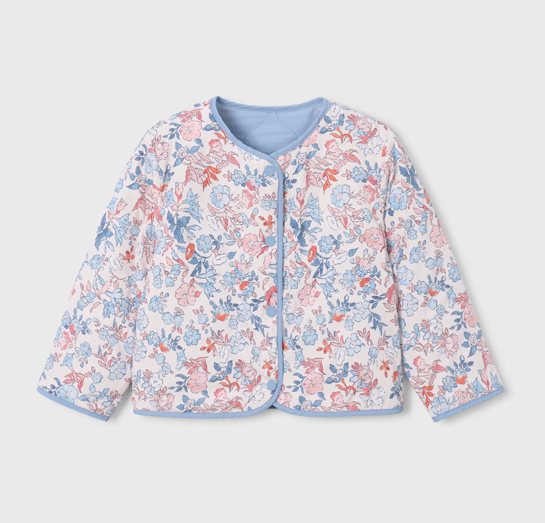 Quilted Floral Reversible Jacket