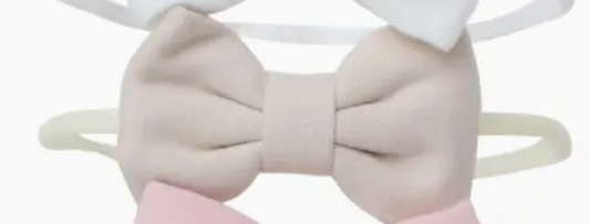 Cream Felt Bow Baby Headband