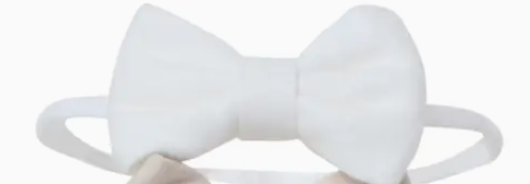 White Felt Bow Baby Headband