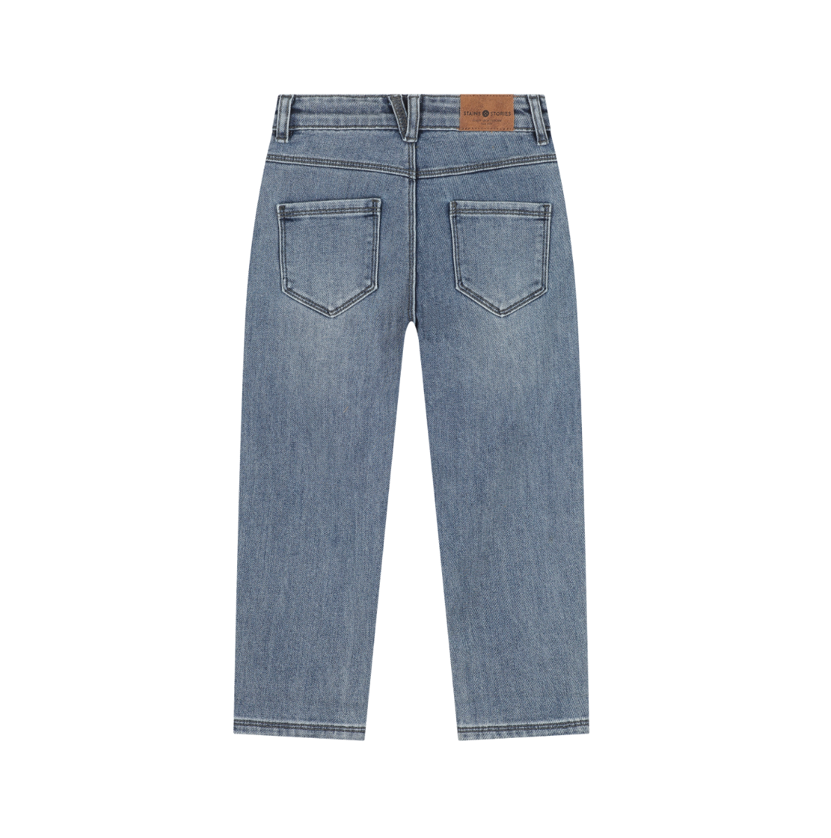 Blue Denim Wide-Fit Jeans