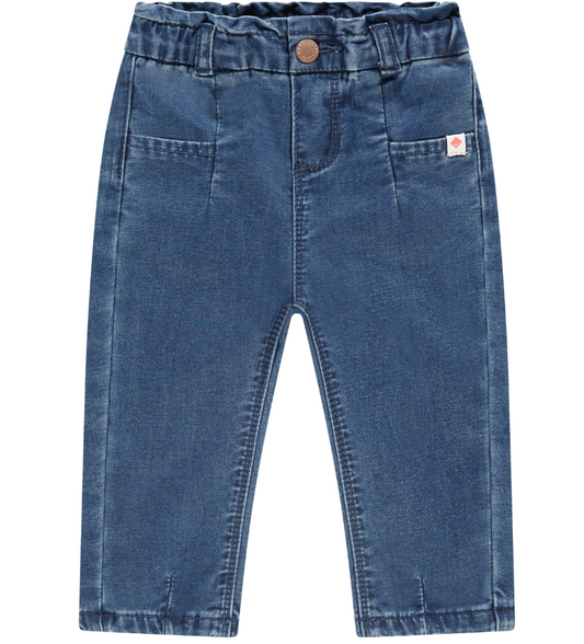 Medium Blue Darted Denim Pants