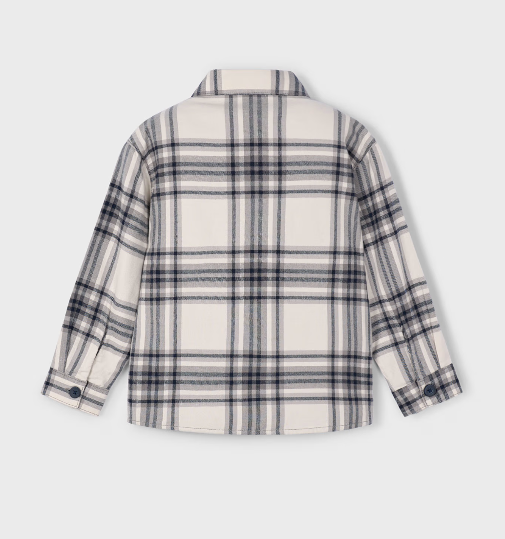 Navy & Cream Plaid Shacket