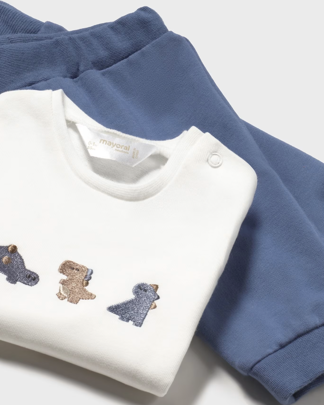 Arctic Blue Dino Hoodie Set