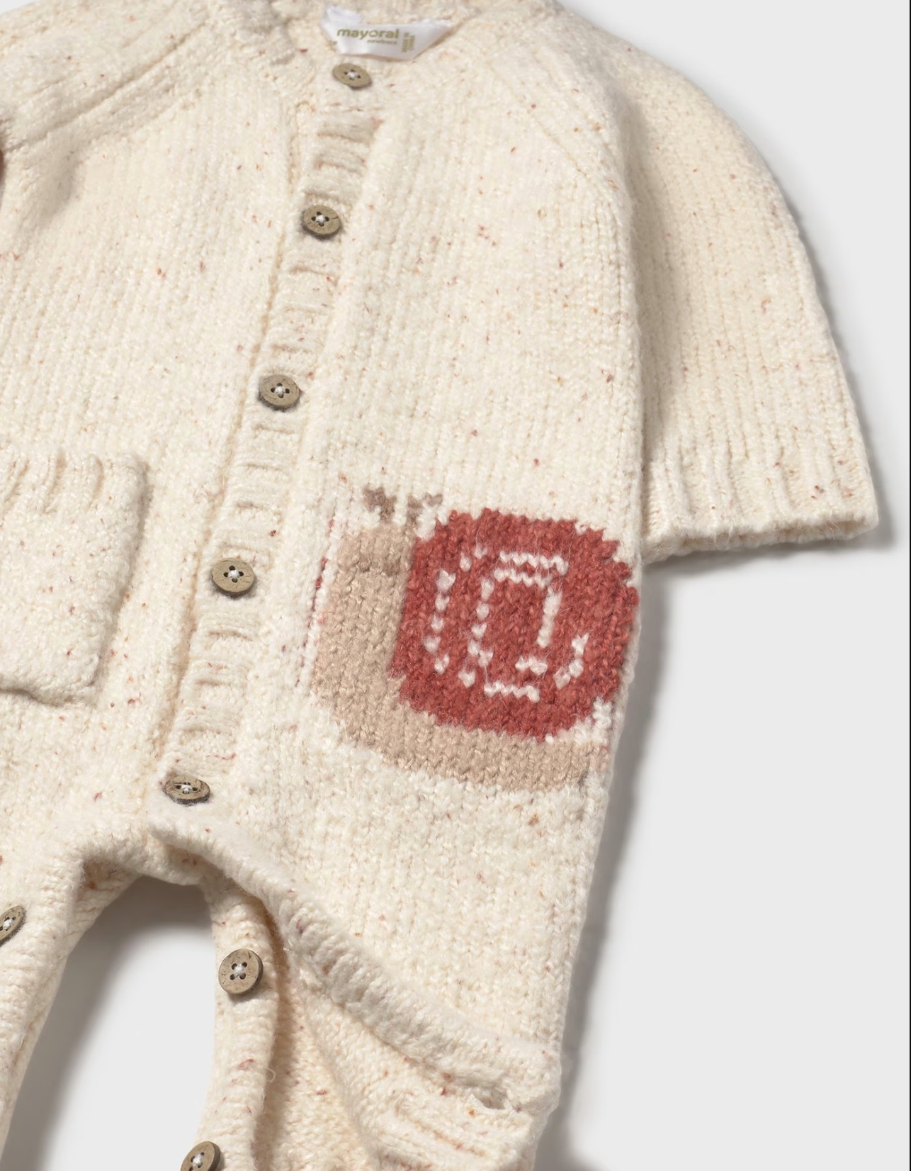 Oat Knit Snail Romper