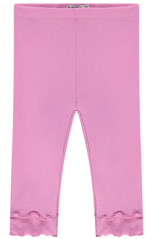 Candy Pink Ribbed Leggings