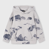 Hoodie with mountain pattern on a white background