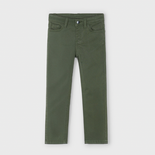 Green pants on a white background