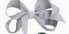 Small Silver Center Grosgrain Bow