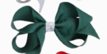 Small Silver Center Grosgrain Bow