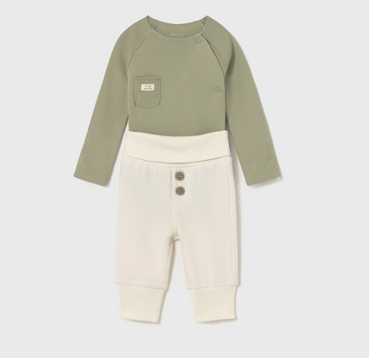 Sage Pocket Onesie Set