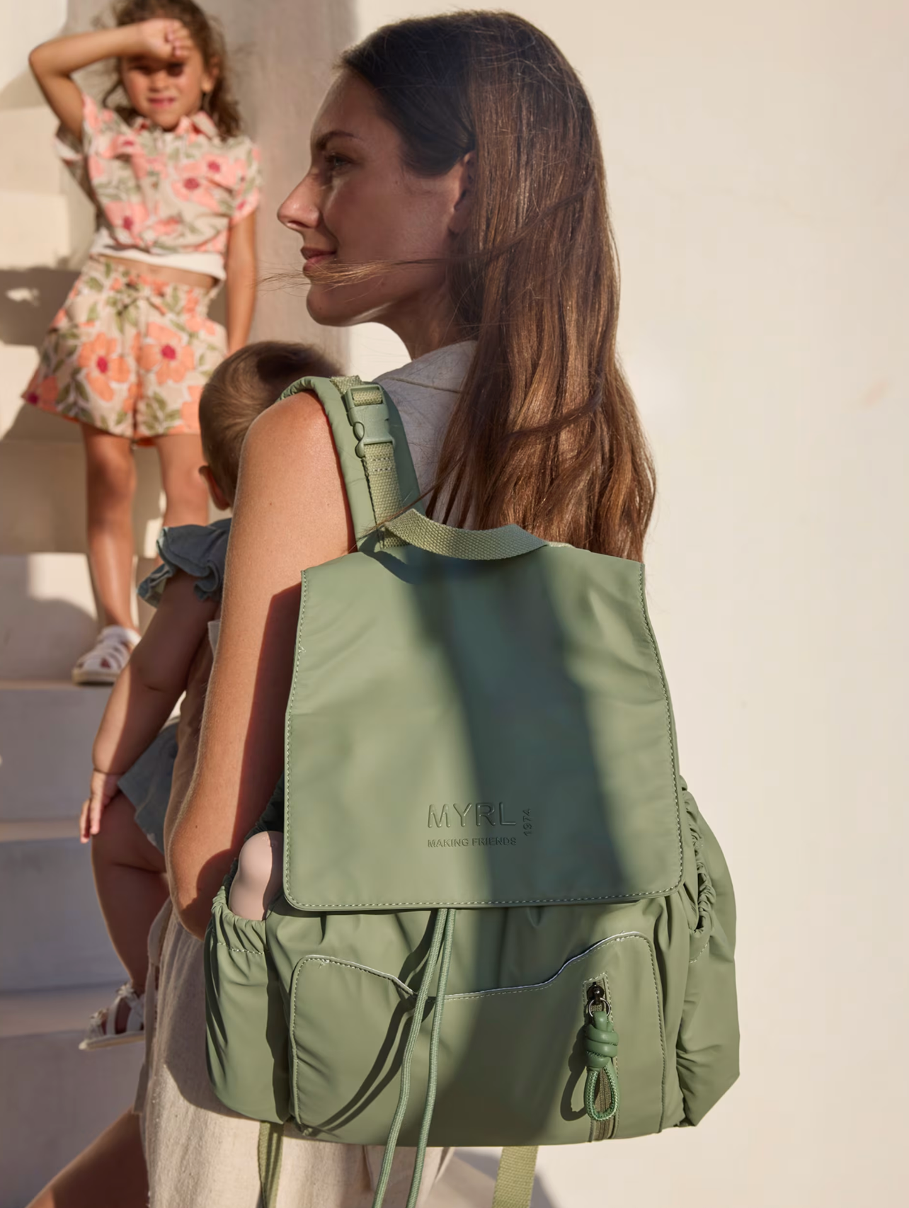 Frost Green Diaper Bag