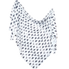 White fabric with black dinosaur pattern on a white background