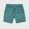 Seaweed green drawstring linen blend shorts