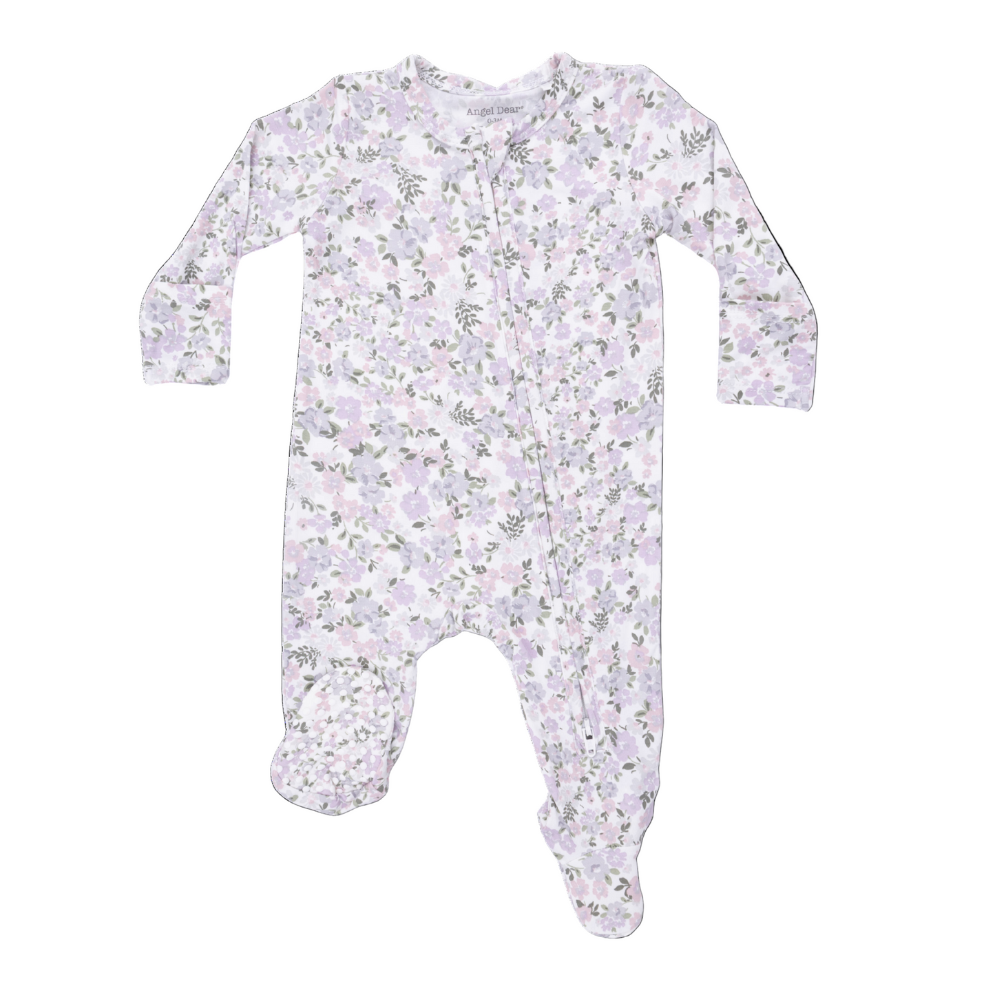 Floral patterned baby footie
