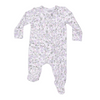 Floral patterned baby footie