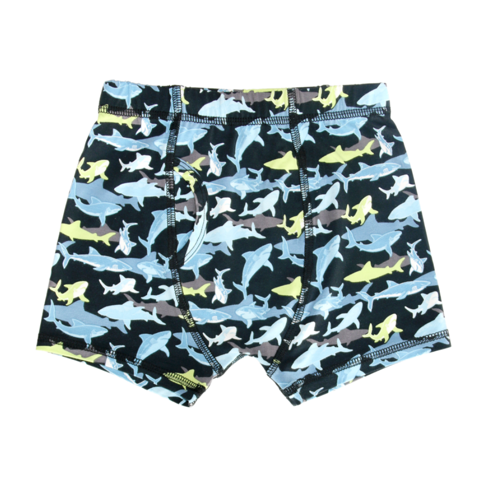 Boxer briefs with shark pattern 