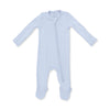 Sheer Blue Ribbed Zip Footie by Angel Dear, view 1