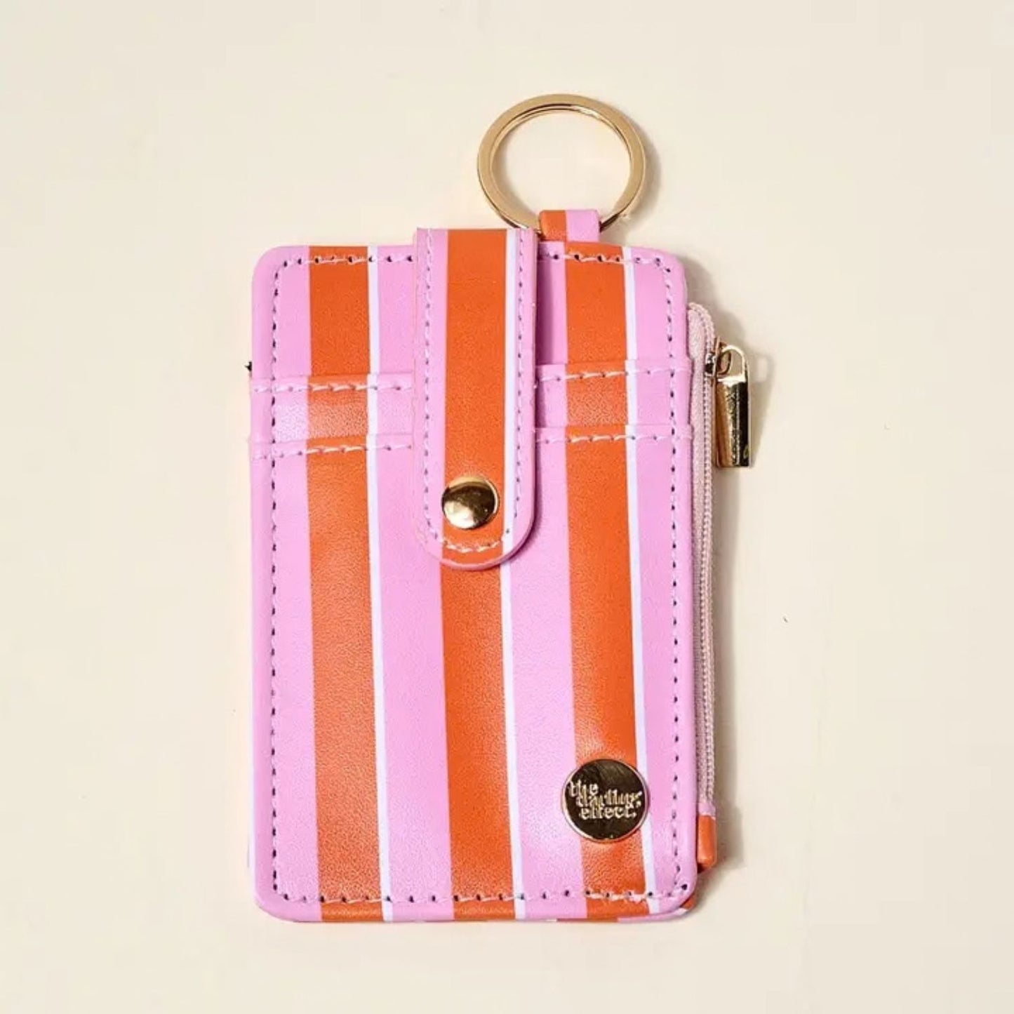 Sicily Stripes Pink Compact Keychain Wallet Essential