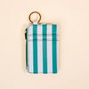 Sicily Stripes Teal Compact Keychain Wallet Essential