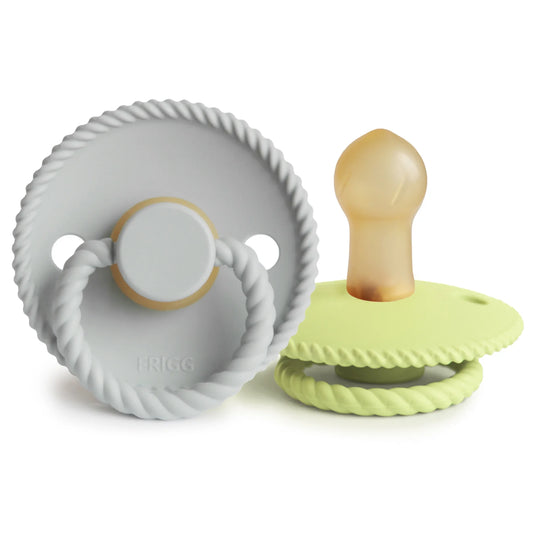 Silver Gray/Green Tea Rope Pacifier Set of 2