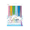 Self-outlining metallic markers for creative designs