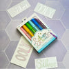 Self-outlining metallic markers for creative designs
